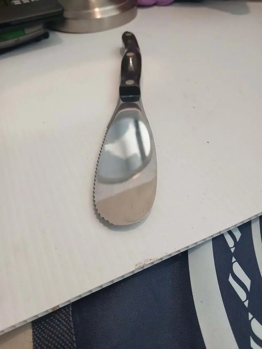 Cutco Spatula Spreader 1768 Serrated Stainless Steel Brown Handle